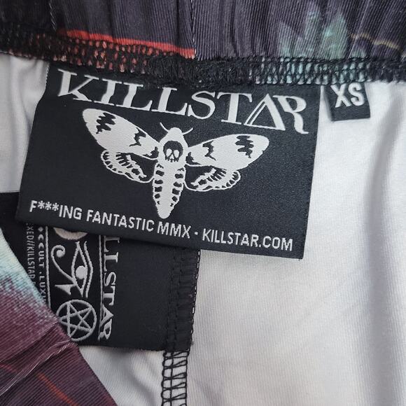 Killstar C U In Paradise All-Over Rose Eyeball Print Stretch Leggings, size XS - Picture 4 of 8